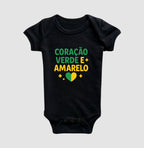 Coração verde e amarelo